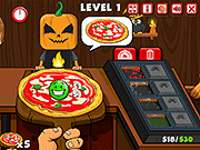 Флеш игра онлайн Пиццерия Хеллоуин 