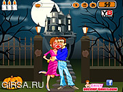 Флеш игра онлайн Страшные поцелуи на Хэллоуин / Halloween Scary Kiss