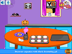 Флеш игра онлайн Острый паучий кекс на Хеллоуин