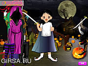 Флеш игра онлайн Halloween милое Dressup