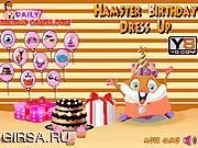 Флеш игра онлайн Hamster рождения одеваются / Hamster Birthday Dress Up