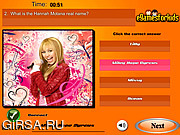 Флеш игра онлайн Hannah Montana Quiz 