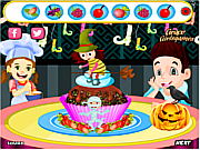 Флеш игра онлайн Счастливый Хэллоуин Кекс / Happy Halloween  Cupcake