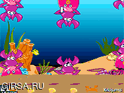 Флеш игра онлайн Приключения маленькой рыбки / Happy Little Fish