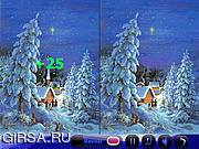 Флеш игра онлайн Счастливого Нового Года найди отличия / Happy New Year Spot the Difference