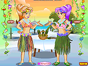 Игра Гавайский Сестры Платье Вверх