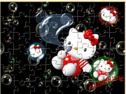 Флеш игра онлайн Шарики Хелло Китти. Пазл / Hello Kitty Balloons 