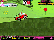 Флеш игра онлайн Хелло Китти на автомобиле