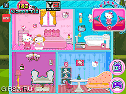 Флеш игра онлайн Свадебный кукольный дом Хелло Китти / Hello Kitty Wedding Doll House