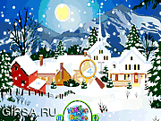 Флеш игра онлайн Рождественский снег. Найти отличия / Hidden Numbers Christmas Snow
