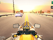 Флеш игра онлайн Шоссе Велосипед Тренажер / Highway Bike Simulator