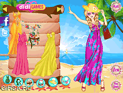 Флеш игра онлайн Хиппи одевается для пляжа