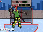 Флеш игра онлайн Веселый хоккей / Hockey Suburban Goalie
