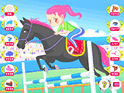 Флеш игра онлайн Верховая Езда Девушка Dressup / Horse Riding Girl Dressup