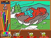 Флеш игра онлайн Ледниковый период - раскрась Диего / Ice Age Coloring 