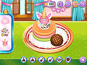 Флеш игра онлайн Лед Блинчик Кремом  / Ice Cream Pancake