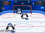 Флеш игра онлайн Хоккей На Льду Пингвины