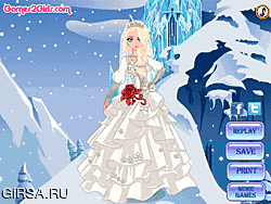 Флеш игра онлайн Ледяная принцесса в платье