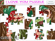 Флеш игра онлайн Я тебя люблю Пазл / I Love You Puzzle