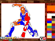 Флеш игра онлайн Железный человек. Раскраска 3 / Iron Man Coloring 3