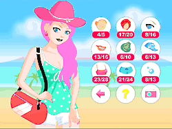 Флеш игра онлайн Дженни идет на пляж / Jenny Goes to the Beach