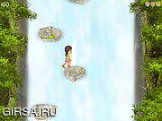 Флеш игра онлайн Скачки водопада Jess / Jess Waterfall Jumps