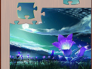 Флеш игра онлайн Мозаика Фиолетовые Цветы