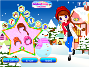 Флеш игра онлайн Веселый снеговик / Joyful Snow Doll 