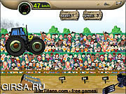 Флеш игра онлайн Прыгающий Трактор