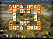 Флеш игра онлайн Подбери пару / Jurassic Mahjong 