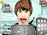 Флеш игра онлайн Лечить зубы Джастин Бибер