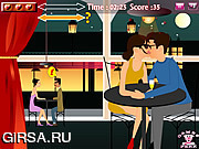 Флеш игра онлайн Кира и Джеймс: поцелуи