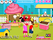 Флеш игра онлайн Детский поцелуй в парке