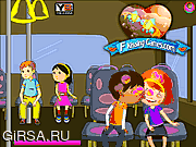 Флеш игра онлайн Дети / Kids Bus Kissing 
