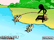 Флеш игра онлайн Убийство на рыбалке / Kill On Fishing