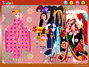 Флеш игра онлайн Девушка, Кимоно  / Kimono Girl