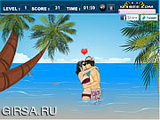 Флеш игра онлайн Обжигающий поцелуй Селены / Kissing Selena It's very hot