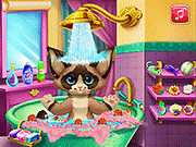 Флеш игра онлайн Котенок Ванна / Kitten Bath