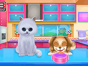 Флеш игра онлайн Котенок И Щенок Дружбы / Kitty And Puppy Friendship