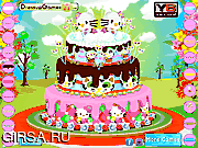 Флеш игра онлайн Украшение кошачьего пирога / Kitty Cake Decor 