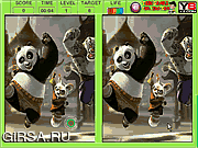 Флеш игра онлайн Кунг-фу Панда - найти отличия / Kung Fu Panda 