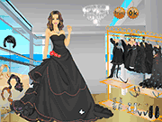 Флеш игра онлайн Леди в черном платье / Lady in Black Dressup