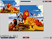 Флеш игра онлайн Король лев. Мозайка / Lion King Jigsaw
