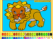 Флеш игра онлайн Живопись Льва  / Lion Painting