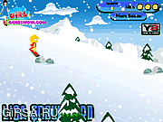 Флеш игра онлайн Лиза на сноуборде / Lisa On Snowboard