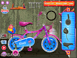 Флеш игра онлайн Маленькая Девочка Первый Велосипед / Little Girl First Bike
