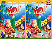 Флеш игра онлайн Маленькая Русалочка, Отличия / Little Mermaid Difference