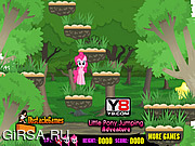 Флеш игра онлайн Приключения прыгающей Поли / Little Pony Jumping Adventure 