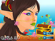Флеш игра онлайн Прекрасная русалка макияж