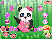 Флеш игра онлайн Прекрасный Panda Одеваются / Lovely Panda Dress Up